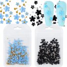 400Pcs 3D Flower Caviar Beads Nail Art Decals Charms for Nails, 3D Acrylic Flowe