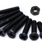 Olsscmlo M3X6Mm Flat Head Countersunk Machine Screws and Hex Nuts Black, Phillip