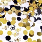380 Pieces Bee Confetti Gold Glitter Bee Confetti Yellow Black Bee Confetti for