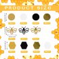 380 Pieces Bee Confetti Gold Glitter Bee Confetti Yellow Black Bee Confetti for