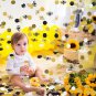 380 Pieces Bee Confetti Gold Glitter Bee Confetti Yellow Black Bee Confetti for