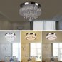FRIXCHUR 11.8" Dimmable Modern Crystal Chandelier Flush Mount Crystal Ceiling Li