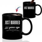 Funny Coffee Mug 50 Year Wedding Gifts for Anniversary, 12Oz Heat Sensitive Magi