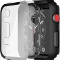 2 Pack PC Case with Tempered Glass Screen Protector Compatible with Apple Watch