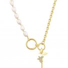 Pearl Necklaces for Women Fashion Butterfly Y Necklace Trendy Choker (N3-10