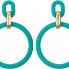 Acrylic Hoop Earrings, Fashion Retro Colorful Earrings Statement Drop Earrings f