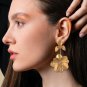 Simple Gold Bohemian Flower Earrings for Women Vintage Ethnic Indian Jewelry