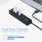 7-Port USB 3.0 Hub,  Data USB Hub Splitter with 3.3Ft Long Cable for Laptop, PC,