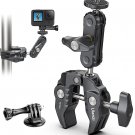 Super Clamp Camera Clamp Mount Monitor 360° Ballhead Magic Arm Double Ball Head