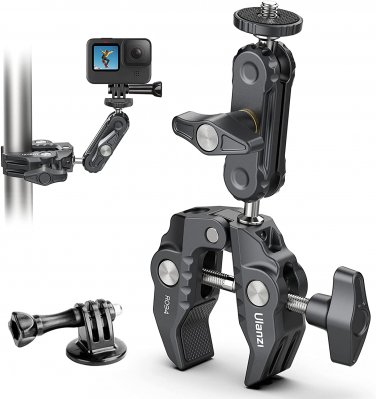Super Clamp Camera Clamp Mount Monitor 360&Acirc;&deg; Ballhead Magic Arm Double Ball Head