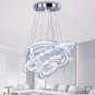 CXGLEAMING LED Chandeliers Modern Ceiling Light Fixture 3 Rings Adjustable Cryst