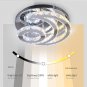 LED Modern Crystal Chandelier Dimmable Ceiling Light Fixture - 15.7" Moon Shape