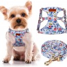 No Pull Floral Pattern Dog Harness- Lightweight and Soft Dog Harness, Adjustable