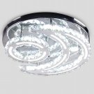 16" 32W LED Modern Chandelier Ceiling Light Fixture Chandelier Crystal Flush Mou