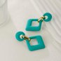 Acrylic Rectangle Earrings, Fashion Square Retro Colorful Earrings Statement Dro