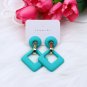 Acrylic Rectangle Earrings, Fashion Square Retro Colorful Earrings Statement Dro