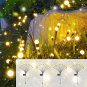 Solar Garden Lights, Solar Firefly Lights Outdoor Waterproof, 4 Pack 12 LED Upgr