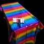2 Packs Rainbow Foil Party Tablecloth Table Cover Party Decorations Rectangle Gr