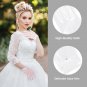 Women White Bridal Lace Gloves Elegant Short Tea Party Gloves Wrist Banquet Glov