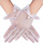 Women White Bridal Lace Gloves Elegant Short Tea Party Gloves Wrist Banquet Glov