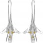 Lily Flower Dangle Earrings for Women Girls Vintage Exaggerated Tassel Elegant F
