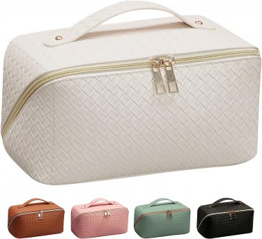 Makeup Organizer Bag-Travel Makeup Organizer,Leather Waterproof Make up Bags for