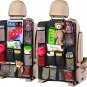 Black Car Backseat Organizer with Touch Screen Tablet Holder, 9 Storage Pockets