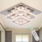 Cainjiazh Mini Chandelier LED Crystal Ceiling Light 2 Layers Flush Mount Ceiling