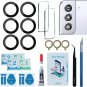 2 Sets Rear Camera Lens Glass Replacement with Adhesive Pre-Installed Compatible