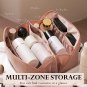 WEETEE Large Capacity Travel Cosmetic Bag for Women, Makeup Bag Organizer Opens