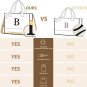 Personalized Monogrammed Tote Bag with Strap, Initial Canvas Tote Bag with Makeu
