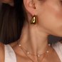 Chunky Gold/Silver Hoop Earrings for Women, Tear Drop Earrings Jewelry, LIGHTWEI