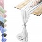 Silky Touch Chiffon Table Runner with Two Style Ribbon Ties - 10Ft. Stark-White