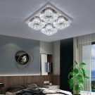 Modern Crystal Led Ceiling Light Living Room, 4 Rings Crystal Chandelier Lightin