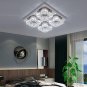 Modern Crystal Led Ceiling Light Living Room, 4 Rings Crystal Chandelier Lightin