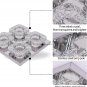 Modern Crystal Led Ceiling Light Living Room, 4 Rings Crystal Chandelier Lightin