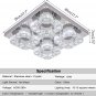 Modern Crystal Led Ceiling Light Living Room, 4 Rings Crystal Chandelier Lightin