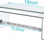 Glass Mirrored Wall Shelf. Wall Mounted Bathroom Shelf over Toilet. Glamorous Cr