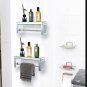 Glass Mirrored Wall Shelf. Wall Mounted Bathroom Shelf over Toilet. Glamorous Cr