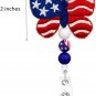 Silicone Beaded Badge Reel Patriotic Badge Reel, Butterfly Patriotic Badge Reels