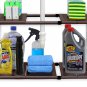 under Sink 2 Tier Expandable Heavy Duty Metal Shelf Organizer Rack, Bronze (Expa