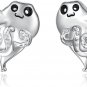 925 Sterling Silver Octopus Earrings - Heart Shape Octopu Stud Cute Animal Jewel