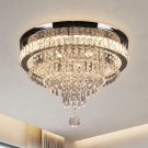 19.7" Crystal Chandelier Crystal Ceiling Light Modern LED Chandeliers Light Fixt