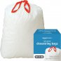 Amazon Basics Tall Kitchen Drawstring Trash Bags, 13 Gallon, Unscented, 120 Coun