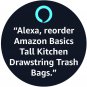 Amazon Basics Tall Kitchen Drawstring Trash Bags, 13 Gallon, Unscented, 120 Coun