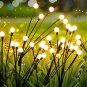 Solar Firefly Lights,New Upgraded 4 Pack 8 LED Solar Garden Lights Swaying Light