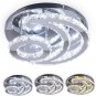 15.7" Modern LED Ceiling Light Flush Mount Crystal Chandelier Light Fixture roun