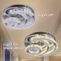 15.7" Modern LED Ceiling Light Flush Mount Crystal Chandelier Light Fixture roun