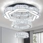Finktonglan 22.5'' Modern Crystal Chandeliers LED Chandelier Ceiling Lamp 2 Ring