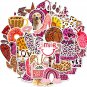 DIY Funky Leopard Print Luggage Notebook Waterproof Stickers - 100 Pieces